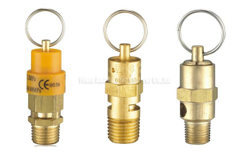 ลายเปิดแบบ 1.35Mpa RSV วาล์วความปลอดภัยทองแดง 1/8 " - 2" PT สําหรับเครื่องปรับอากาศ